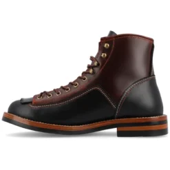TAFT 365 Men's Model 007 Rugged Lace-up Boot In Black/Cherry