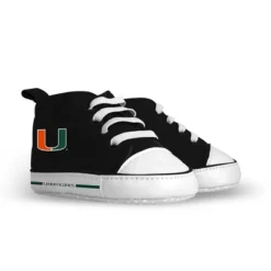 Baby Fanatic Pre-Walkers High-Top Unisex Baby Shoes - NCAA Miami Hurricanes