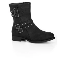 Women's WIDE FIT Joy Moto Boot - Black | EVANS -Georgia Shoes Shop GUEST a7191af7 c55d 40f7 a61c 946f073e9f04
