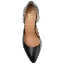 Journee Signature Womens Genuine Leather Jillian D'Orsay High Block Heel Almond Toe Pumps -Georgia Shoes Shop GUEST a86eac0c 3431 440e 8f55 19fb1e9767a8