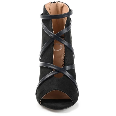 Journee Collection Womens Samara Back Heel Zip Peep Toe Stiletto Booties 7 Journee Collection Womens Samara Back Heel Zip Peep Toe Stiletto Booties - Image 5