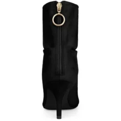 Allegra K Women's Pointy Toe Back Zip Stiletto Heel Ankle Boots -Georgia Shoes Shop GUEST aaac3fcb 22e3 4634 bb31 c12d76537c84