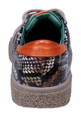 Cools 21 Charlee Snake Skin Two-Tone Star Motif Lace Up Sneakers 4 Cools 21 Charlee Snake Skin Two-Tone Star Motif Lace Up Sneakers - Image 2