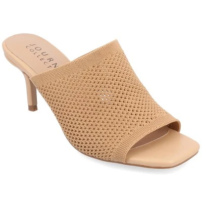 Journee Collection Womens Leighton Soft Knit Slip On Open Toe Pumps 14 Journee Collection Womens Leighton Soft Knit Slip On Open Toe Pumps - Image 12
