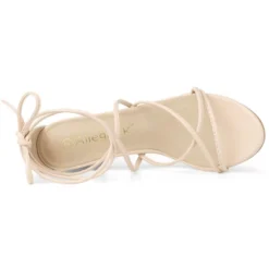 Allegra K Women's Strappy Straps Lace Up Chunky Heel Sandals -Georgia Shoes Shop GUEST ad20a737 472b 4d3c 848a 1a6beeb208f1