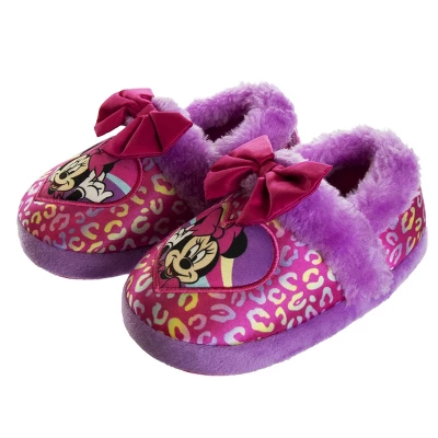 Disney Kids Girl's Minnie Mouse Slippers - Plush Lightweight Warm Comfort Soft Aline House Slippers - Fuchsia Purple (size 5-12 Toddler/Little Kid) 3 Disney Kids Girl's Minnie Mouse Slippers - Plush Lightweight Warm Comfort Soft Aline House Slippers - Fuchsia Purple (size 5-12 Toddler/Little Kid)