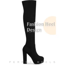Perphy Women's Platform Chunky Heel Round Toe Over The Knee Thigh High Boot -Georgia Shoes Shop GUEST adef00ea e852 4888 be6a bd3680928cca