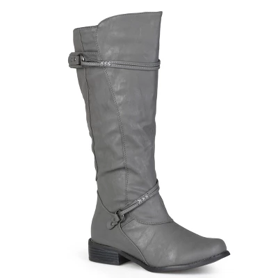 Journee Collection Womens Harley Stacked Heel Riding Boots 13 Journee Collection Womens Harley Stacked Heel Riding Boots - Image 11
