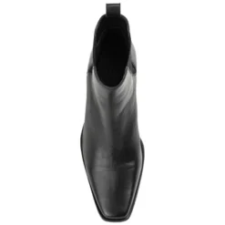 Journee Signature Womens Genuine Leather Brooklee Square Toe Stacked Chelsea Booties -Georgia Shoes Shop GUEST aea75299 1c8a 4232 96e2 c2aefdc7c763