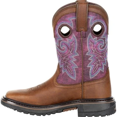 Rocky Boots Kid's Rocky Original Ride FLX Western Boot, RKW0302, Purple 6 Rocky Boots Kid's Rocky Original Ride FLX Western Boot, RKW0302, Purple - Image 4