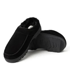 Dearfoams Men's Reed Genuine Suede Clog Indoor/Outdoor Slip On
