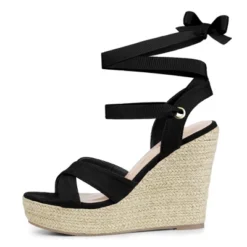 Allegra K Women's Espadrille Platform Lace Up Wedges Sandals -Georgia Shoes Shop GUEST b2d79877 af64 4546 9c24 f157c42f48d8