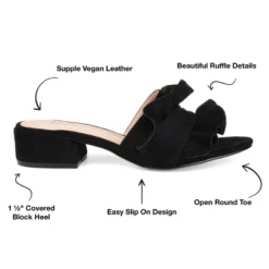 Journee Collection Womens Sabica Slip On Open Toe Slide Flats -Georgia Shoes Shop GUEST b3941624 98b3 441d 982c 43af23c967ea