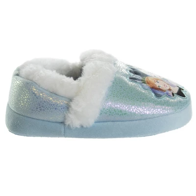 Disney Frozen 2 Elsa And Anna Girls Slippers - Plush Lightweight Warm Comfort Soft Aline House Slippers - Blue White Crinkle (Sizes 5 - 12 Toddler/Little Kid) 5 Disney Frozen 2 Elsa And Anna Girls Slippers - Plush Lightweight Warm Comfort Soft Aline House Slippers - Blue White Crinkle (Sizes 5 - 12 Toddler/Little Kid) - Image 3
