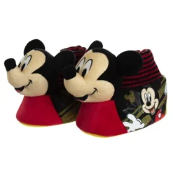 Disney Mickey Mouse 3D Slippers - Kids Cozy Plush Fuzzy Lightweight Warm Comfort Soft House Shoes - Mickey Red/black (size 5-12 Toddler - Little Kid) -Georgia Shoes Shop GUEST b7a2daee beea 42d5 a278 a407f8fc9c3f