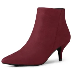 Allegra K Women's Pointed Toe Zip Stiletto Kitten Heel Ankle Booties -Georgia Shoes Shop GUEST b89f07cb 5826 4ba4 9bd3 f07272aa89fe