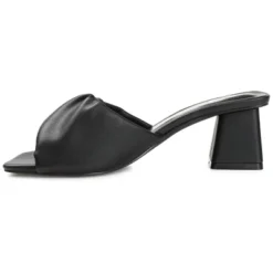 Journee Collection Womens Briarr Open Square Toe Block Heel Sandals