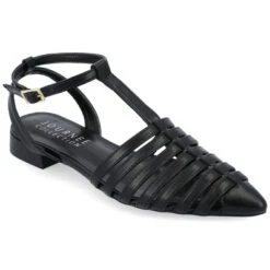 Journee Collection Womens Alivia Ankle Strap Block Heel Pointed Toe Flats -Georgia Shoes Shop GUEST bcea4d36 ff6b 4e5f 982c d75851f5e857