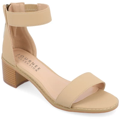 Journee Collection Womens Percy Low Stacked Heel Back Heel Zip Sandals 14 Journee Collection Womens Percy Low Stacked Heel Back Heel Zip Sandals - Image 12