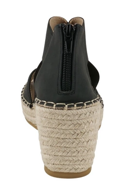 GC Shoes Tia Elastic Cross Strap Espadrille Wedge Sandals 4 GC Shoes Tia Elastic Cross Strap Espadrille Wedge Sandals - Image 2