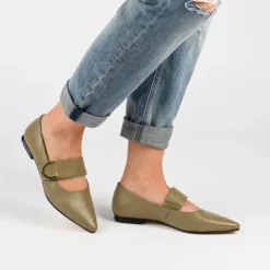 Journee Signature Womens Genuine Leather Emerence Loafer Pointed Toe Slip On Flats -Georgia Shoes Shop GUEST be13eeee f1c9 4ff1 a4c6 0eb42b44fdd6