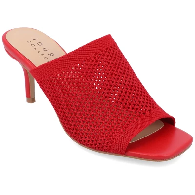 Journee Collection Womens Leighton Soft Knit Slip On Open Toe Pumps 13 Journee Collection Womens Leighton Soft Knit Slip On Open Toe Pumps - Image 11