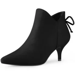 Perphy Women's Pointed Toe Bow Zip Kitten Heel Ankle Booties 15 Perphy Women's Pointed Toe Bow Zip Kitten Heel Ankle Booties -Georgia Shoes Shop GUEST bee9b89f 6ebb 4041 871d b9088e78e9dd