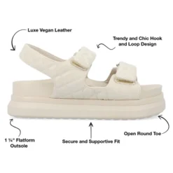 Journee Collection Womens Debby Hook And Loop Platform Sandals -Georgia Shoes Shop GUEST bfdbb3dc 19f4 40cb 8a5d 83570764584d