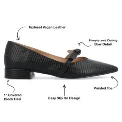 Journee Collection Womens Cait Textured Material Slip On Mary Jane Flats -Georgia Shoes Shop GUEST c04fe92b 6030 4213 bf8b bf11be5848f7