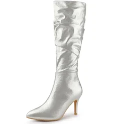 Allegra K Women's Pointed Toe Stiletto High Heels Knee High Boots -Georgia Shoes Shop GUEST c1f9b19d bb66 4c74 b2b6 3dec7f8fe445