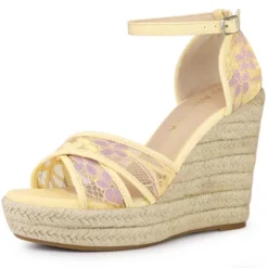 Allegra K Women's Ankle Strap Espadrille Wedge Heel Wedge Sandals -Georgia Shoes Shop GUEST c2355e78 09d7 4480 a93d 9a00c94604a0