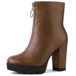 Allegra K Women's Platform Front Zip Chunky Heel Ankle Boots 18 Allegra K Women's Platform Front Zip Chunky Heel Ankle Boots -Georgia Shoes Shop GUEST c3361de5 a661 4a57 85e3 48885767c7c6