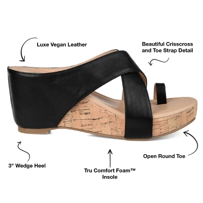 Journee Collection Womens Rayna Tru Comfort Foam Wedge Heel Slip On Sandals 9 Journee Collection Womens Rayna Tru Comfort Foam Wedge Heel Slip On Sandals - Image 7