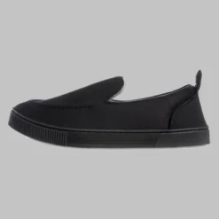 Isotoner Men's Emmett Microsuede & Canvas Closed Back Slippers