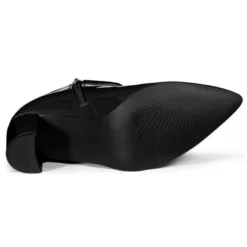 Allegra K Women's Pointed Toe Zip Chunky Heels Ankle Boots -Georgia Shoes Shop GUEST c5852f39 8744 43f4 9d17 646eb0b4b25b