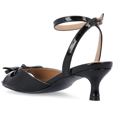 Journee Collection Womens Jennifer Kitten Heel Ankle Strap Open Toe Pumps 8 Journee Collection Womens Jennifer Kitten Heel Ankle Strap Open Toe Pumps - Image 6
