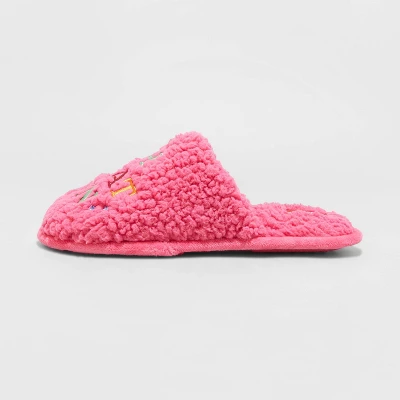 Women's Holiday Oh What Fun! Scuff Slippers - Wondershop™ Pink 3 Women's Holiday Oh What Fun! Scuff Slippers - Wondershop™ Pink