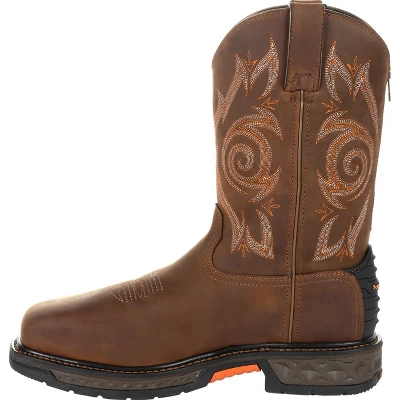 Men's Brown Georgia Boot Carbo-Tec LT Steel Toe Waterproof Pull On Work Boot Size 8(Wide) 6 Men's Brown Georgia Boot Carbo-Tec LT Steel Toe Waterproof Pull On Work Boot Size 8(Wide) - Image 4