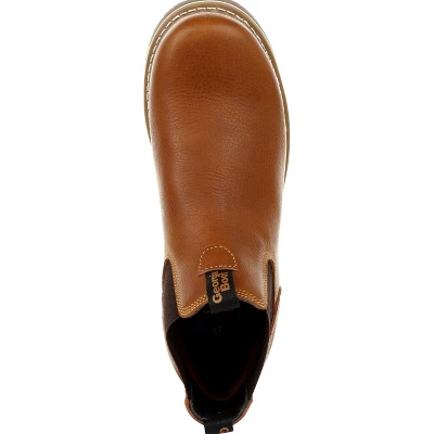 Men's Brown Georgia Boot AMP LT Wedge Chelsea Work Boot Size 7.5(Wide) 7 Men's Brown Georgia Boot AMP LT Wedge Chelsea Work Boot Size 7.5(Wide) - Image 5