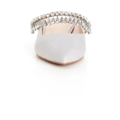 Women's Wide Fit Strappy Point Mule - Gray | EVANS -Georgia Shoes Shop GUEST ca12dc82 5bc9 476a 809d 602c2c6af64d