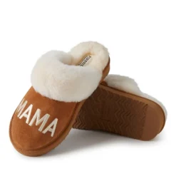 Fireside By Dearfoams Women's Mama Bear Genuine Shearling Scuff Slippers -Georgia Shoes Shop GUEST cb457784 0bf9 4366 8004 bd0a490789cd