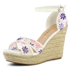 Allegra K Women's Ankle Strap Espadrille Wedge Heel Wedge Sandals -Georgia Shoes Shop GUEST cb9bec1b a0ac 4113 a6dd 13daa3bb1c9c