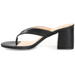 Journee Collection Womens Alika Slip On Block Heel Sandals