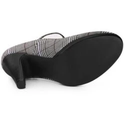 Allegra K Women's Houndstooth Platform Stiletto Heels Pumps -Georgia Shoes Shop GUEST cdd3b3f7 c87a 49a6 a292 6fde7bc62b33