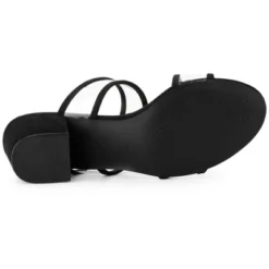 Allegra K Women's Clear Strap Block Heel Slide Sandals -Georgia Shoes Shop GUEST cfb98dbf 2177 40bc a27f b48f2ec5d217