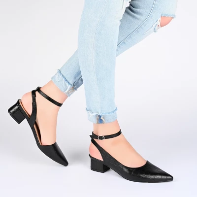 Journee Collection Womens Keefa Pointed Toe Low Block Heel Pumps 10 Journee Collection Womens Keefa Pointed Toe Low Block Heel Pumps - Image 8