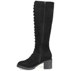 Journee Collection Womens Jenicca Tru Comfort Foam Wide Calf Stacked Heel Knee High Boots