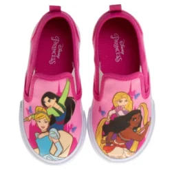 Disney Princess Girls No Lace Shoes - Kids Disney Character Loafer Low Top SlipOn Casual Tennis Canvas Sneakers (size 5-12 Toddler - Little Kid) -Georgia Shoes Shop GUEST d0690dbc 68af 4ecf 81c7 cd8ad97d72a0