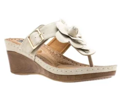 GC Shoes Flora Flower Comfort Slide Wedge Sandals -Georgia Shoes Shop GUEST d1f6af5f 5297 4ea7 a37d 2a1344b0a6a8