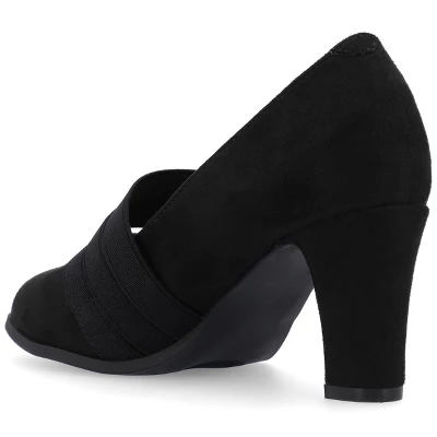 Journee Collection Womens Loren Comfort Insole Wide Width Round Toe Mid Block Heel Pumps 8 Journee Collection Womens Loren Comfort Insole Wide Width Round Toe Mid Block Heel Pumps - Image 6